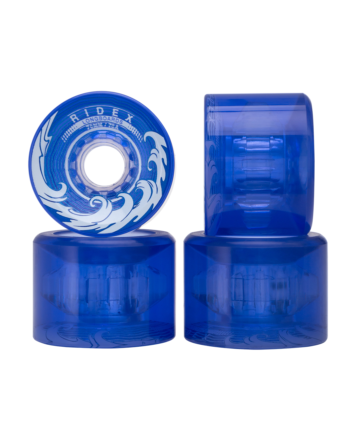 Комплект колес для лонгборда Ridex 70x50 мм, 78a, синий