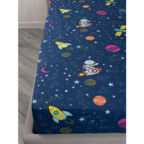 Простынь натяжная 80x200x25 на резинке для детской кровати ИНТЕТЕКС 687₽