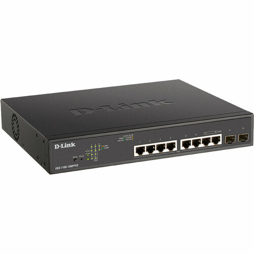 D-Link DGS-1100-10MPPV2/A3A Коммутатор DGS-1100-10MPPV2/A3A коммутатор d link dgs 1210 10 f1a управляемый 8 портов 10 100 1000mbps