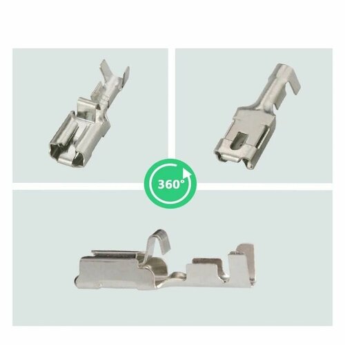 Пины, клеммы 10 шт. для автомобилей VAG и др. 000979212, 927854-6, DJ624-D6.3, 927854-2 под обжим 6,3 мм