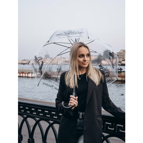 Зонт-трость прозрачный 1184₽