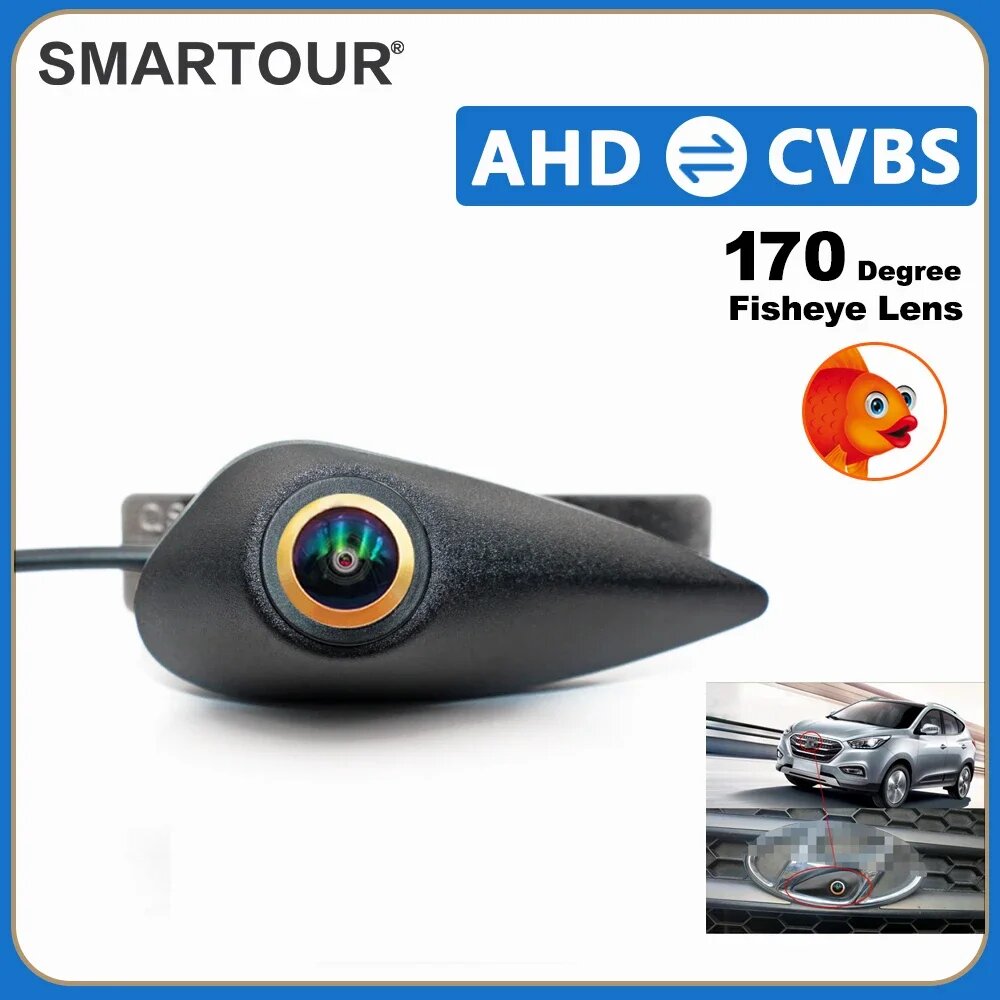 CCD AHD Автомобильная эмблема с логотипом, камера переднего вида для Hyundai Elantra Verna Accent Tucson IX35 Santa Fe I20 I30 I40 H1, M — фото 1