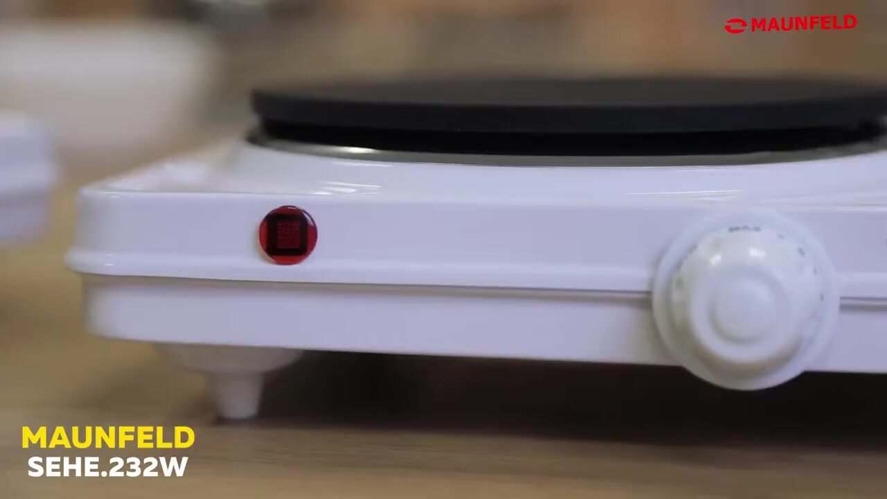 Электрическая плитка MAUNFELD SEHE.232B, черный, 1950 вт, 2 конфорки — фото 1