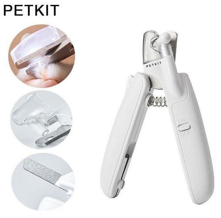 Прочие Товары Для Ухода За Животными Xiaomi Машинка для стрижки когтей животным Petkit LED nail clippers White