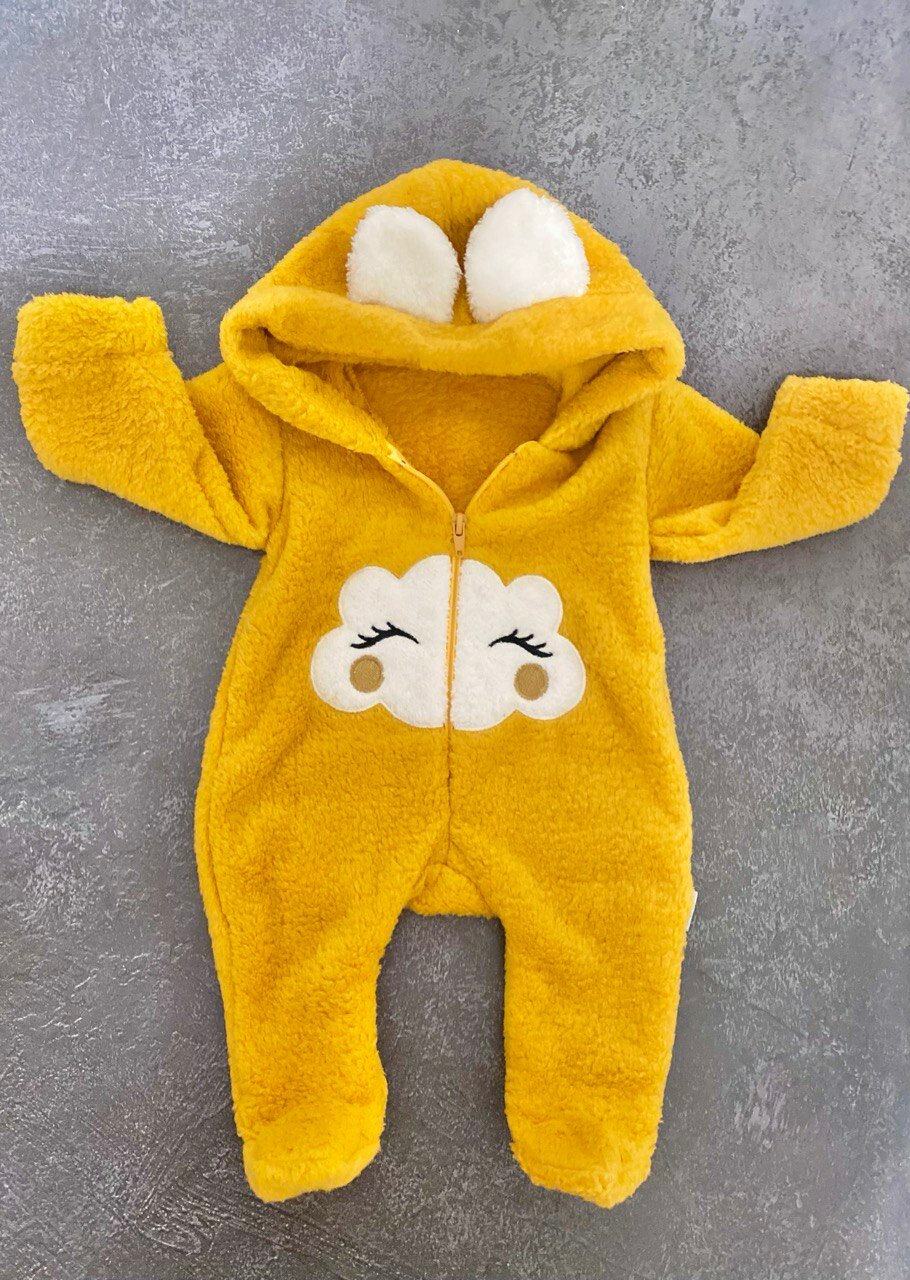 Комбинезон By Murat Baby закрытая стопа размер 9 мес желтый