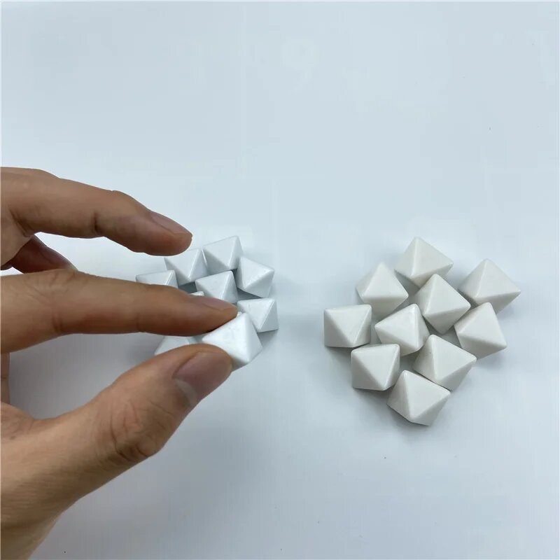 Пустые Акриловые Игральные Кости D8 белые 13/16 мм 10 шт 16mm 10pcs