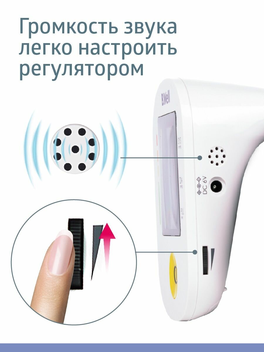 Тонометры Тонометр автоматический голосовой B.Well PRO-36 с адаптером и универсальной анатомичной манжетой 22-42 см