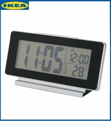 Часы с термометром IKEA FILMIS. 16.5 х 9 х 4 см. Будильник икеа фильмис
