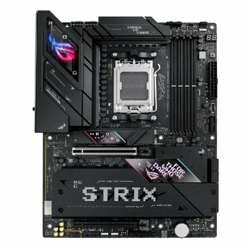 Asus Материнская плата ROG STRIX B850-E GAMING WIFI Socket AM5 ATX 4xDDR5 256GB DP HDMI USB4 1xPCIe 50x16 1xPCIe 40x16 1xLAN 5GbE Wi-Fi 7 43730₽