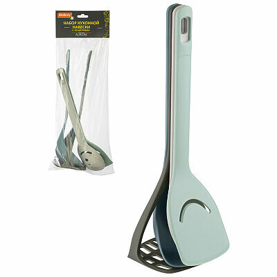 Изображение Набор кухонной навески, Aurora, из 4 предметов с защелками: половник/картофелемялка/ложка/лопатка