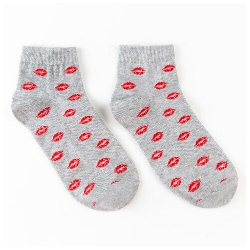 фото Носки женские в742 "губки" цвет серый, р-р 23-25 rusexpress