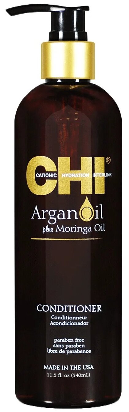 CHI кондиционер Argan Oil plus Moringa Oil для сухих и поврежденных волос, 340 мл