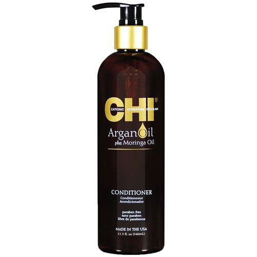 CHI кондиционер Argan Oil plus Moringa Oil для сухих и поврежденных волос, 340 мл chi шампунь argan oil plus moringa oil 739 мл