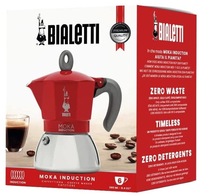 Кофеварка Bialetti Moka Induction 0.27л нерж.сталь черный (6936) - фото №3