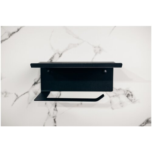 Держатель для туалетной бумаги настенный с полочкой для телефона, освежителя. Полка в ванную.