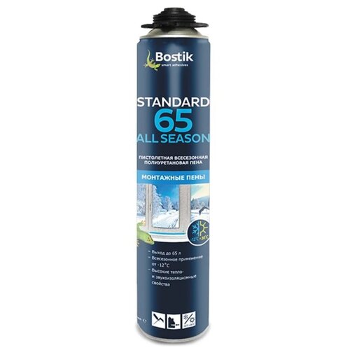 Монтажная пена Bostik Standard 65 All Season 750 мл всесезонная 1 шт. пена монтажная bostik srandart all seasons 65 всесезонная 750мл арт 10221