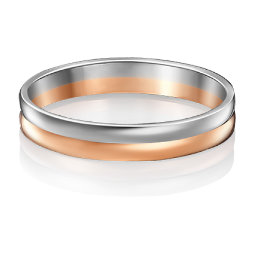 PLATINA jewelry Обручальное кольцо из комбинированного золота без камней 01-3250-00-000-1111-39, размер 15