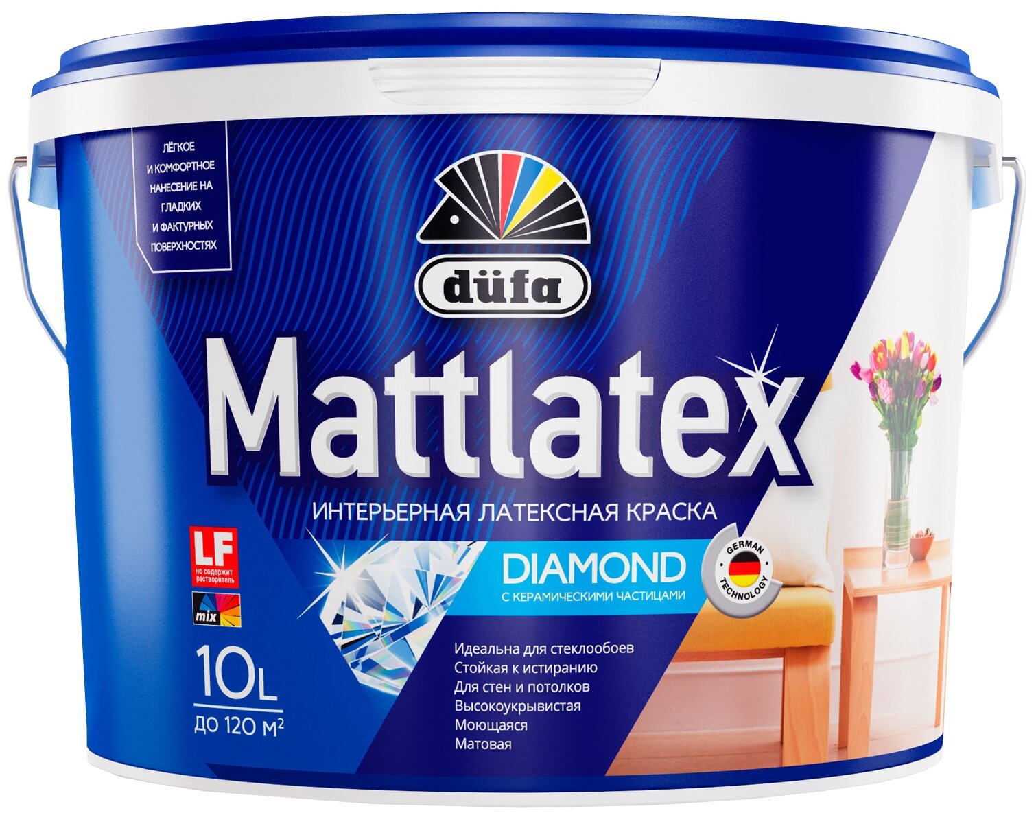 Дюфа (Dufa) Mattlatex матовая латексная белая, 10л