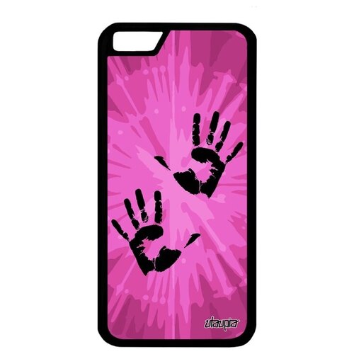 фото Противоударный чехол на смартфон // apple iphone 6s // "отпечаток ладони" дизайн раста, utaupia, розовый