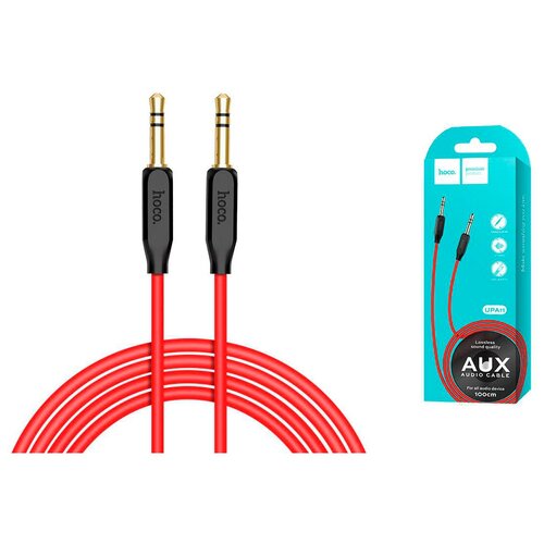 аудио кабель hoco upa11 aux 3 5mm 1м красный Кабель AUX Hoco Upa11, 1m, красный