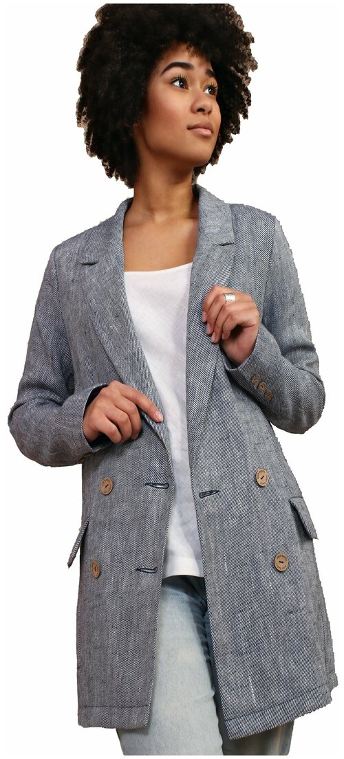 Пиджак J-Splash, средней длины, силуэт свободный, размер 44, серый