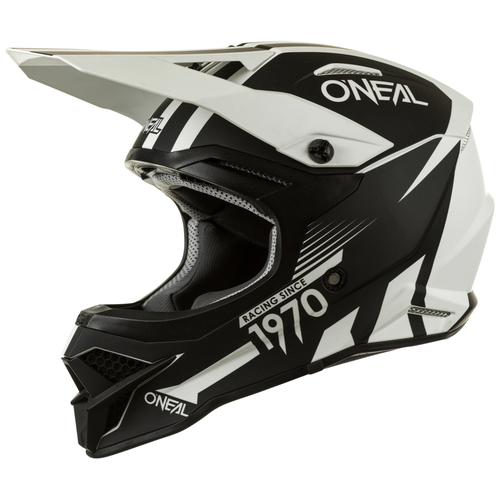 Шлем кроссовый O'NEAL 3Series Interceptor, черный/белый, размер M