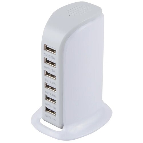 Зарядное устройство сетевое mObility mt-29 6 USB 6A белый