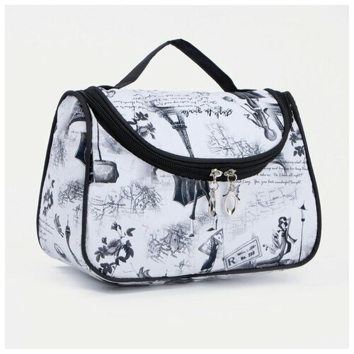 фото Косметичка на молнии зеркало цвет серый lavanda