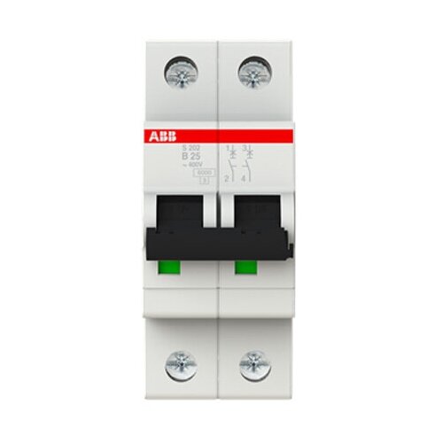 Автоматический выключатель ABB 2P S202 B25 (1шт) (арт. 2CDS252001R0255)