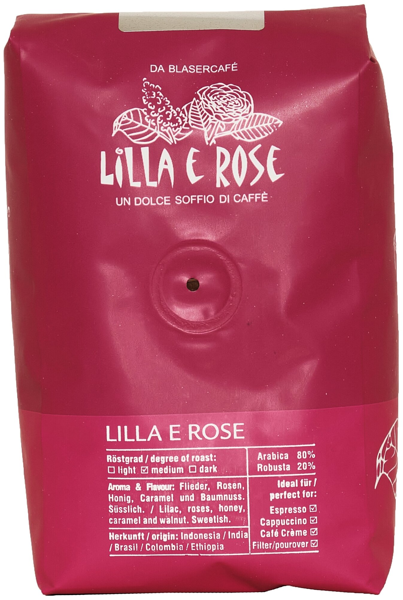 Кофе в зёрнах Blasercafe "Lilla e Rose" 250 гр - фотография № 1