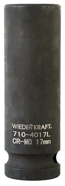 Головка торцевая ударная глубокая WIEDERKRAFT 1/2", 6 гр. 17 мм WDK-710-4017L