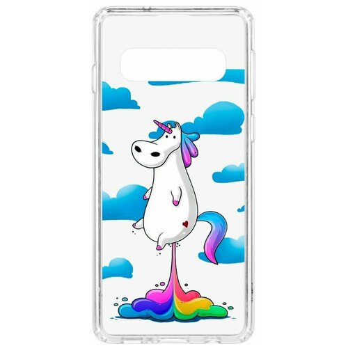 фото Чехол на samsung galaxy s10 kruche print flying unicorn / чехол для samsung / чехол с рисунком / чехол с принтом / чехол для самсунг / чехол для самсунг / бампер на гелакси / чехол накладка для гэлэкси / противоударная накладка для samsung galaxy / защита для galaxy / защита на samsung / cиликоновый чехол для samaung galaxy / пластиковый чехол на самсунг / защитный чехол для самсунг / чехольчик / защита телефона / ударопрочный чехол / галакси кruче
