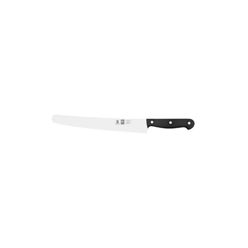 Нож кондитерский 250/375 мм. черный с волн.кромкой TECHNIC Icel