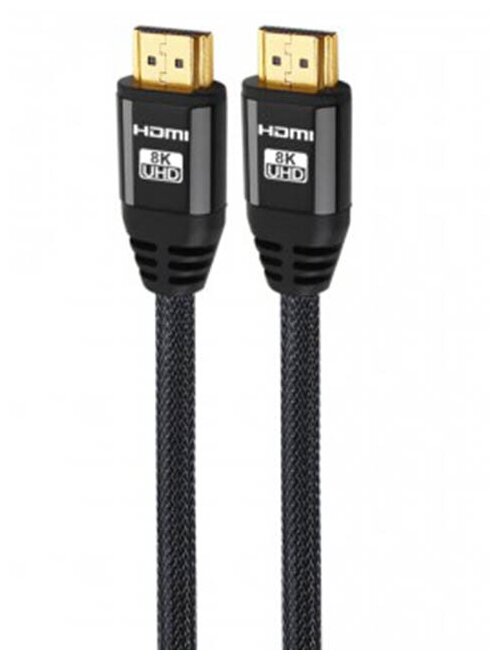 фото Кабель HDMI - HDMI Ver. 2.1, 8K, нейлоновая оплетка, 3 метра, KS-is