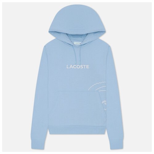 Женская толстовка Lacoste Script Logo Hoodie голубой, Размер L