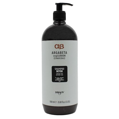 Dikson шампунь ArgaBeta vegCarbon detox, 1000 мл шампунь для волос разглаживающий dikson s85 shampoo untangling для вьющихся волос 1000 мл