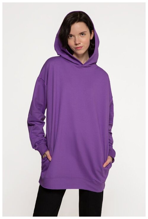 Магазин Толстовок Violet color hoodie OVERSIZE unisex summer, Размер Unisex 50 / L Unisex