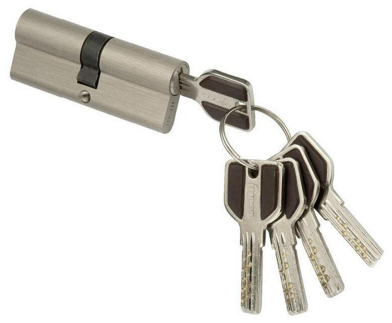 Цилиндровый механизм латунь Перфорированный ключ-ключ C70 мм мат. никель