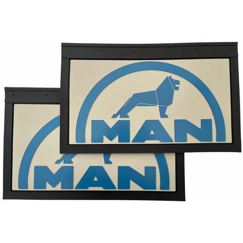 Брызговики на грузовик MAN прицеп задние 580х360 LUX знак