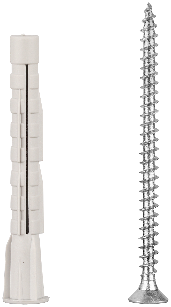 Дюбель универсальный 6x50мм нейлоновый PDU N с шурупом 4х60 Zn Европартнер (20 шт.) - фотография № 1