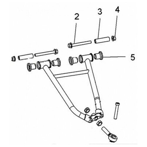 Комплект втулок для верхних рычагов (SM-08213, SM-08214) Polaris SM-08274