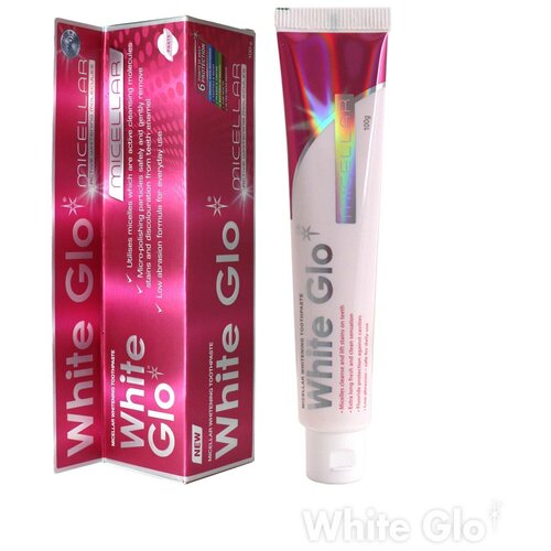 Зубная паста White Glo, Отбеливающая Мицелярная 100 г зубные пасты white glo зубная паста с пробиотиками отбеливающая