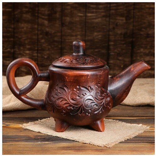 фото Чайник "завиток" 1,3 л, микс красная глина