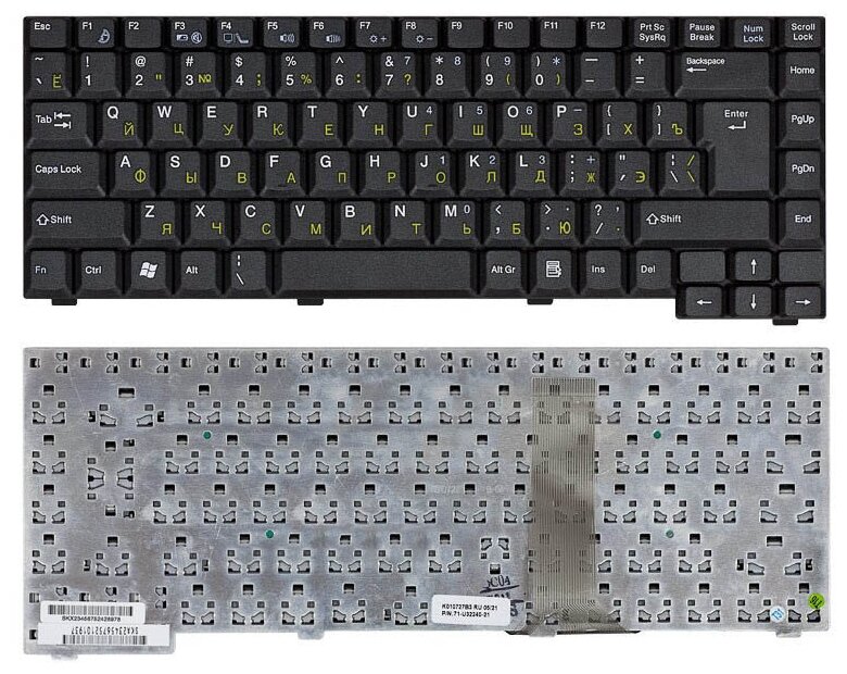Клавиатура для ноутбука Fujitsu 71-U32240-21 черная 1020₽