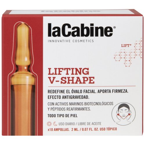 LaCabine Lifting V-Shape Моделирующая сыворотка-филлер для лица, 2 мл, 10 шт. моделирующая сыворотка филлер для лица в ампулах lacabine lifting v shape ampoules 1 х 2 мл