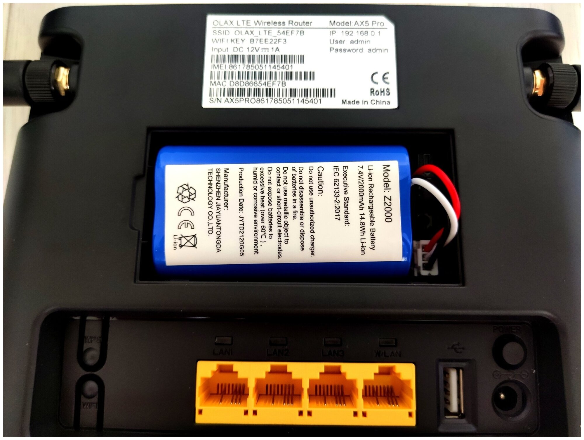 OLAX AX5 PRO - 4G 3G WiFi-роутер со встроенным модемом для сим-карт с выбором частот и внешними антеннами