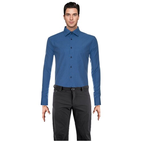 фото Рубашка мужская imperator graf 19-sl-приталенная, рос.р-р: 44/xs (178-186, 38 ворот)