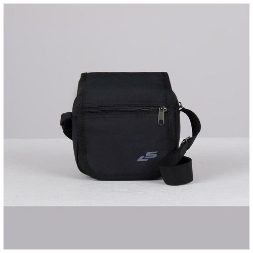 фото Сумка мужская, один отдел на молнии, 2 наружных кармана, чёрный luris