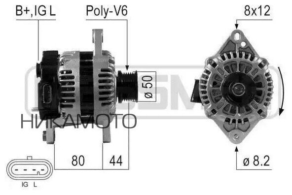 ERA 210643 Генератор CHEVROLET LACETTI 1.4/1.8 04- 85A