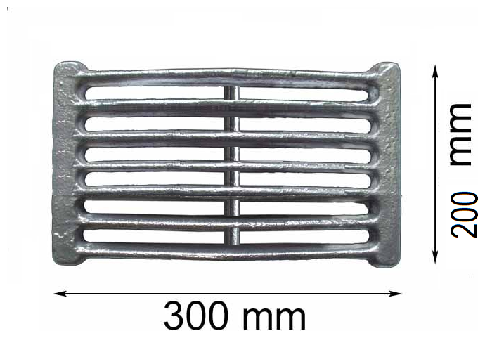 Решетка колосниковая РУ-2 "Дачная", 300*200 мм, чугун